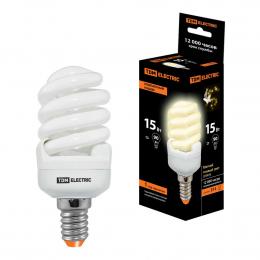 Изображение продукта Лампа энергосберегающая TDM Electric Е14 15W 2700K матовая SQ0323-0182 
